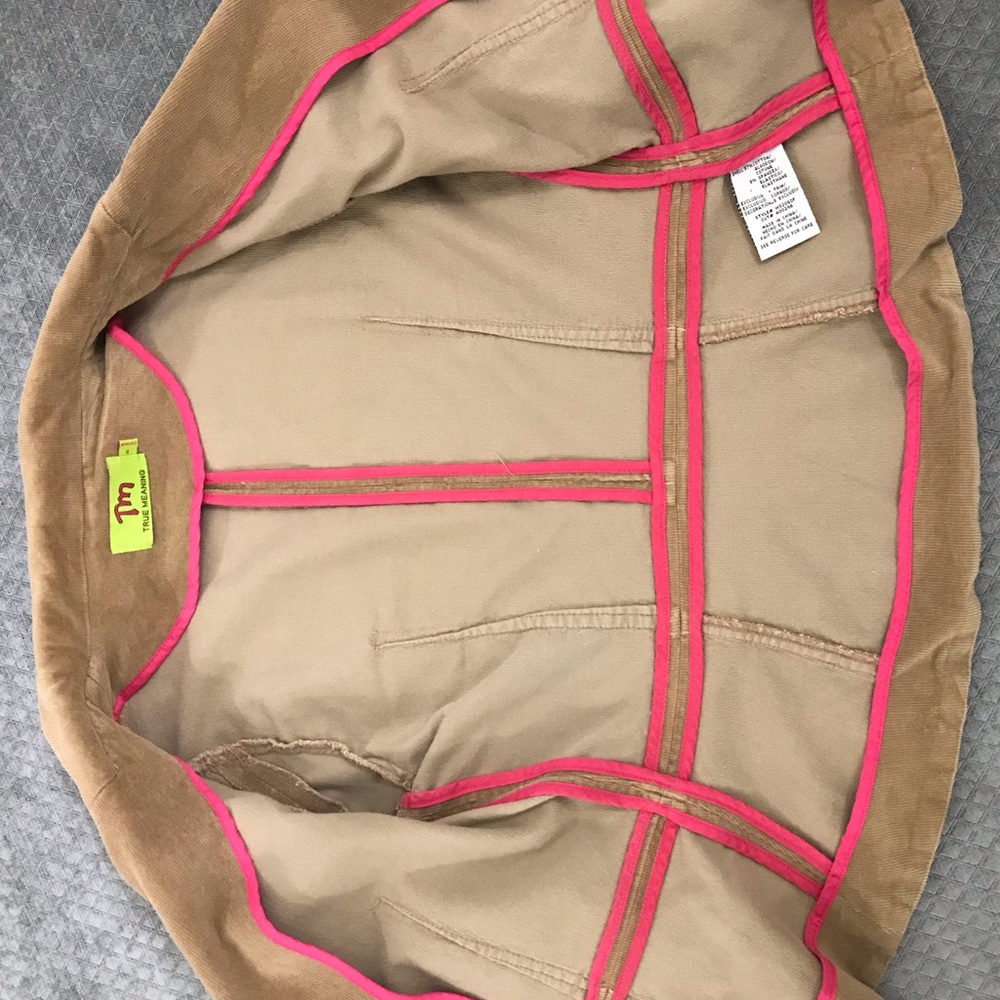 True Meaning fitted embroidered corduroy blazer - Picture 5 of 8